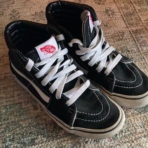 Kids’ Vans High Hi Top Skate Shoes Sk8-Hi Black Shoes 2.5 Any Gender